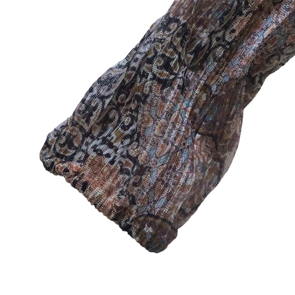 Joie Ruffle Mock Neck Sheer Sleeves Blouse Top, size S - Picture 6 of 12